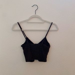 maroon shimmery cut out tank